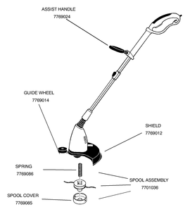 Part Location Diagram of 7769024MA Murray Assist Hdl Asy 12